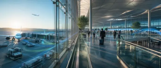 Connected airport terminal and airside operations