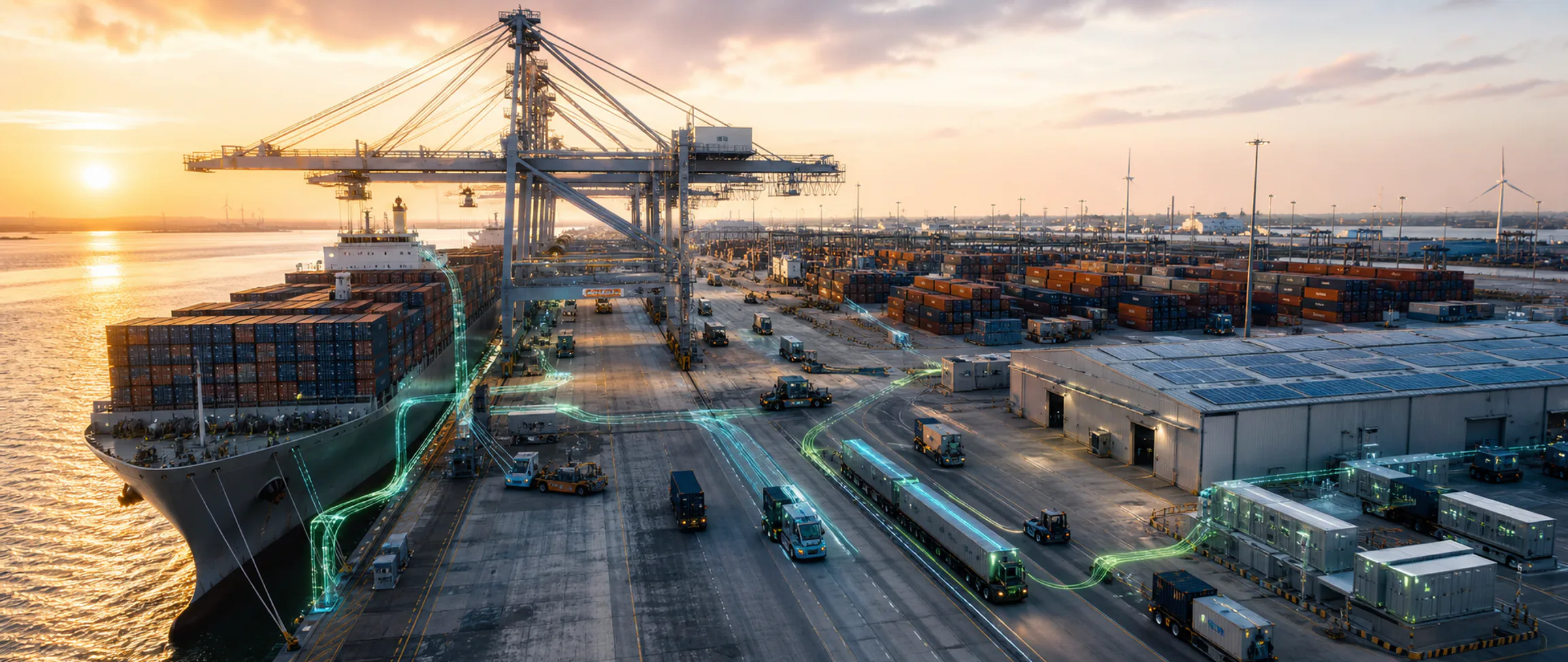Large-scale energy and logistics infrastructure relevant to renewable hydrogen projects.
